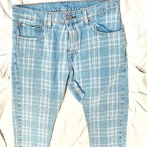 Plaid Levi jeans, size 33x30.